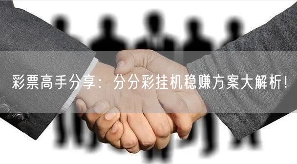 彩票高手分享:分分彩挂机稳赚方案大解析!