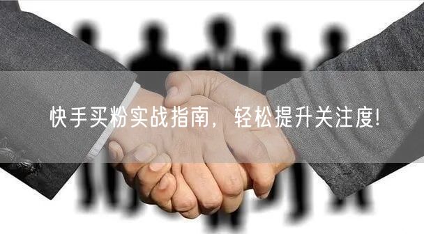 快手买粉实战指南，轻松提升关注度!