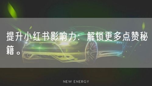 提升小红书影响力：解锁更多点赞秘籍。