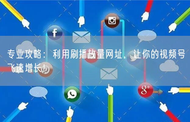 专业攻略：利用刷播放量网址，让你的视频号飞速增长！