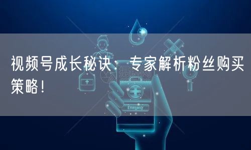 视频号成长秘诀：专家解析粉丝购买策略！